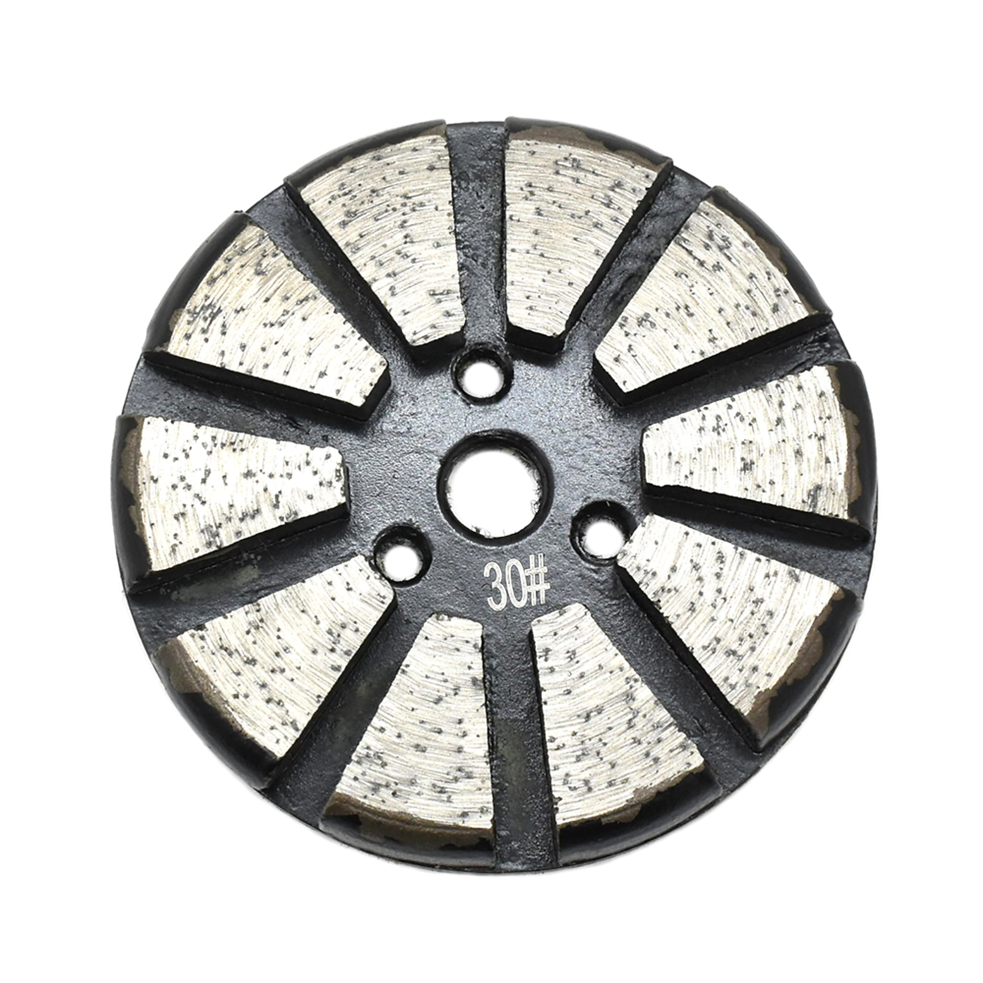 Specialty Diamond PP330 3 Inch Metal Bond Diamond Concrete Floor Grinding Disc with 10 Diamond Segments - 30 Grit